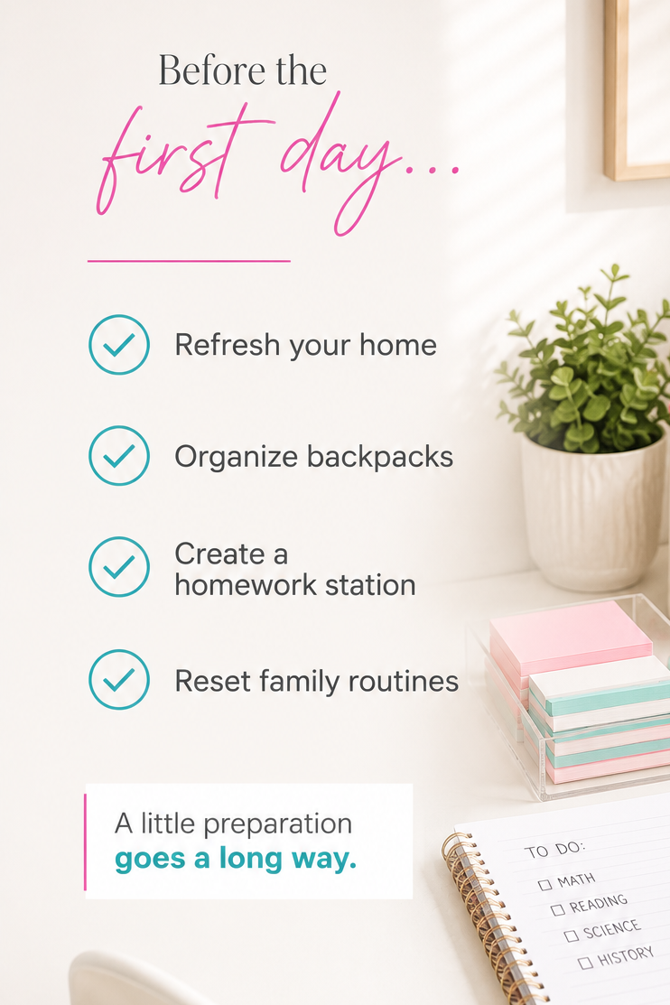 Back-to-school cleaning tips Rancho Cucamonga, before the first day of school.